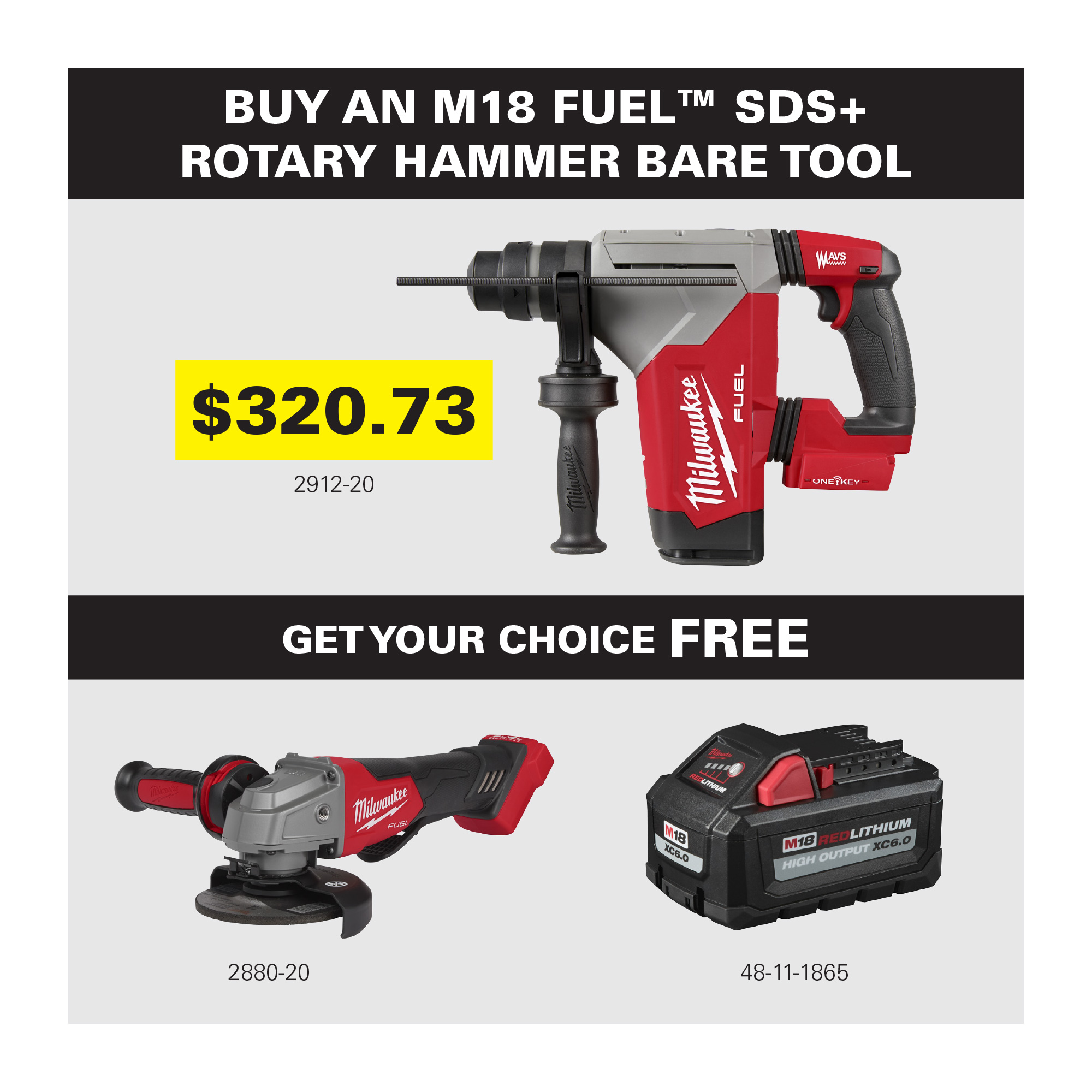 Milwaukee M18 Fuel SDS+ Rotary Hammer Promo