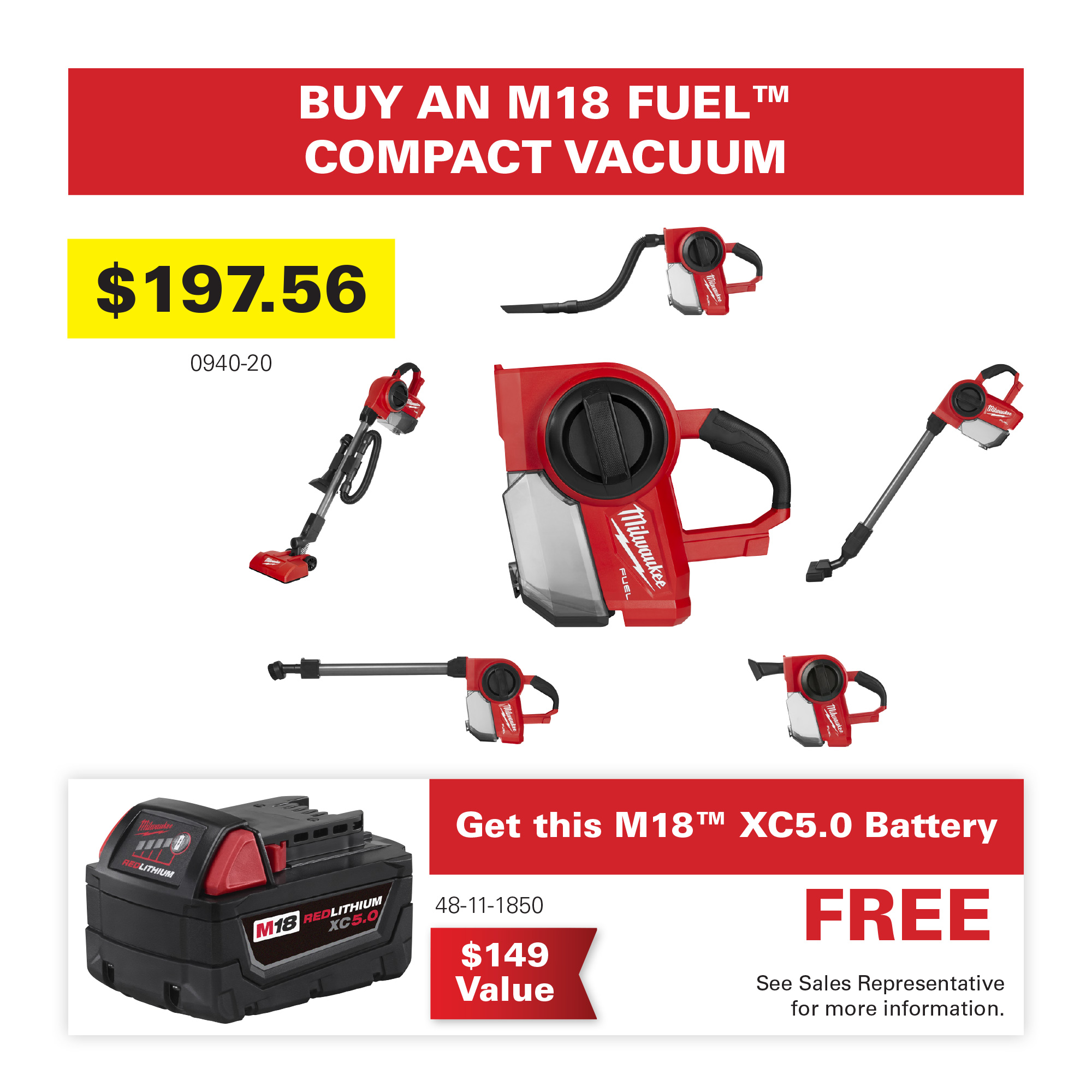 Milwaukee M18 Fuel Compact Vacuum Promo