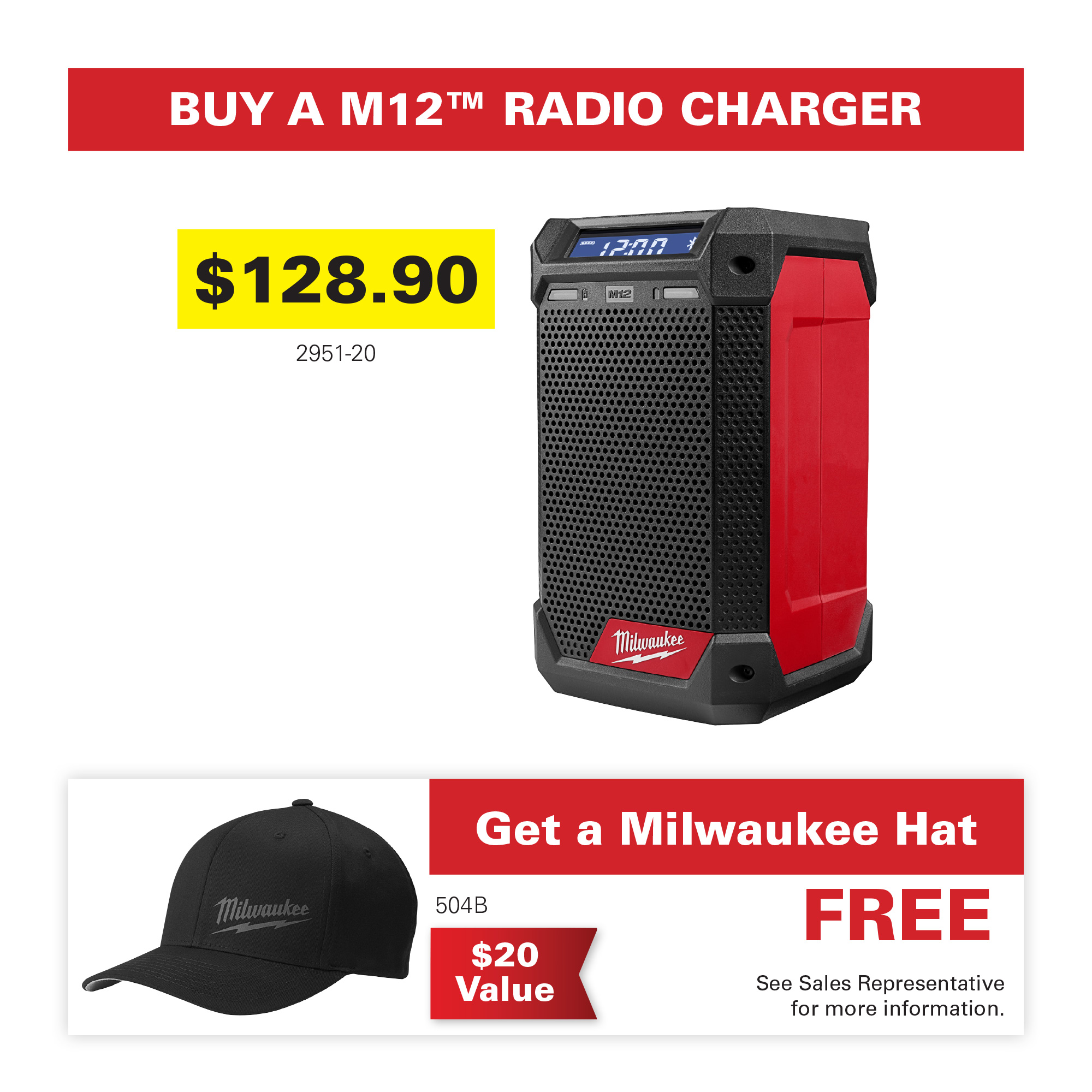 Milwaukee M12 Radio Charger Promo