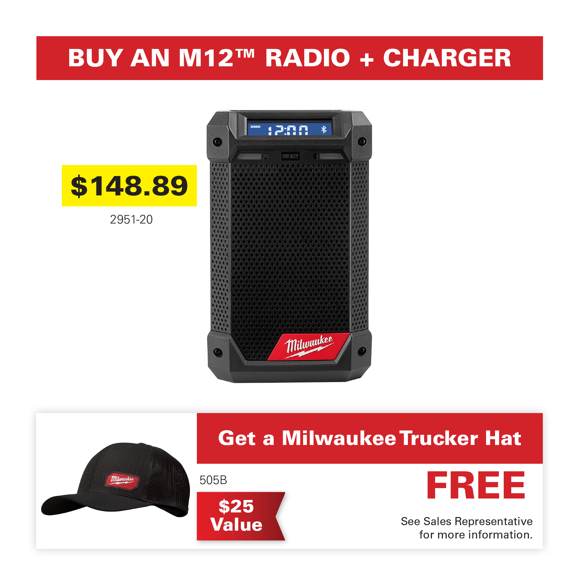 Milwaukee M12 Radio Promo