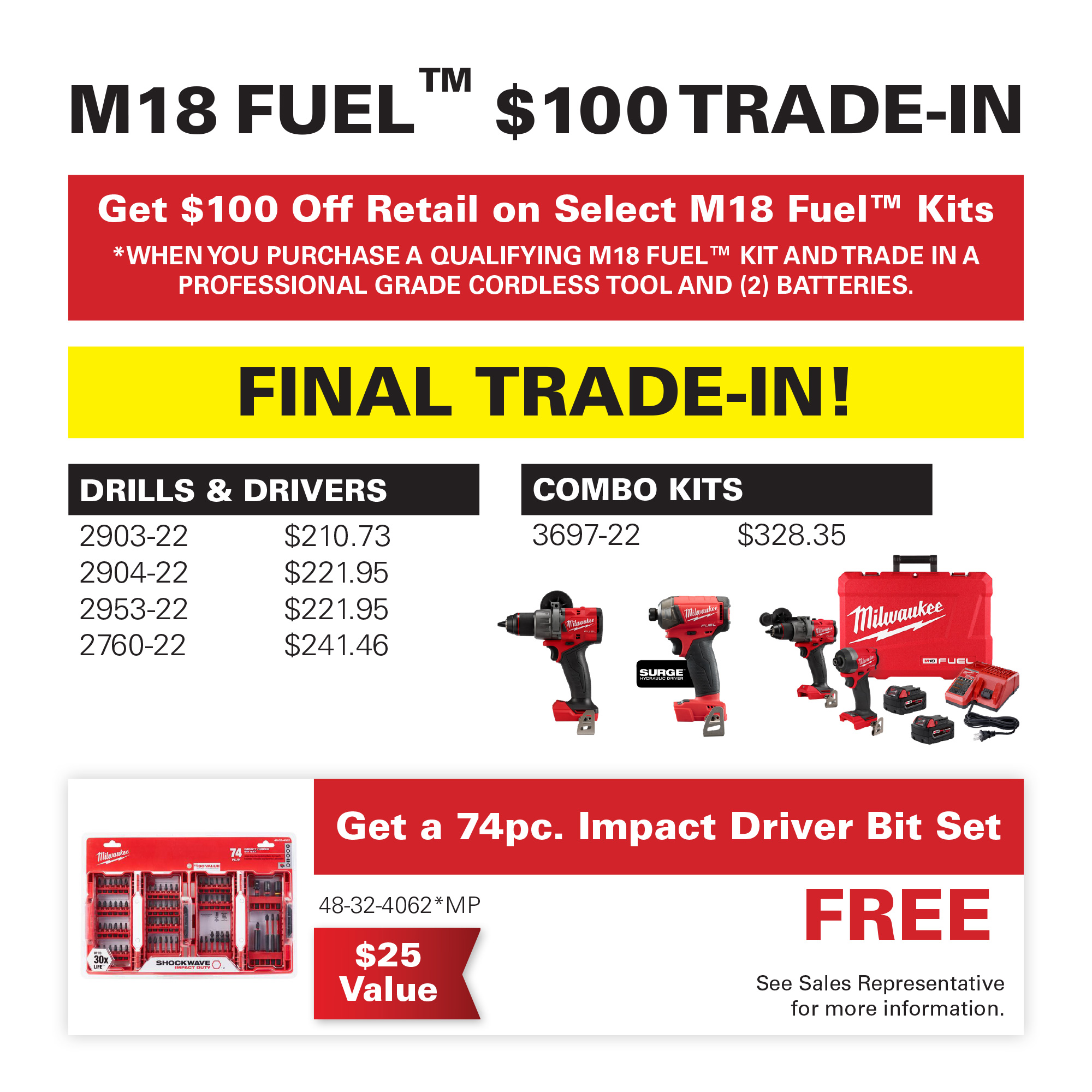 Milwaukee M18 Fuel Trade-In Promo