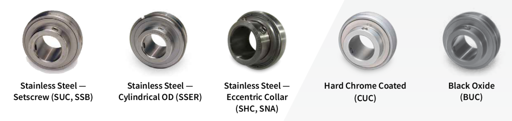 Corrosion-Resistant Mounted Ball Bearing Inserts